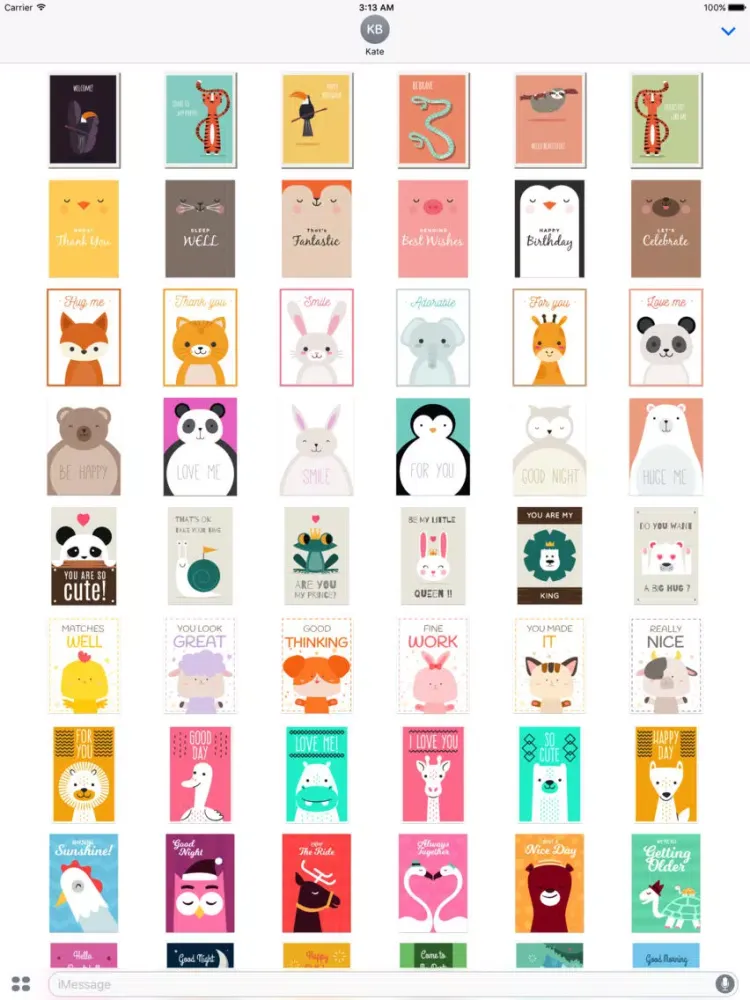 Capturas de tela do Happy Talk by Cute & Lovely Animal Characters iPad 