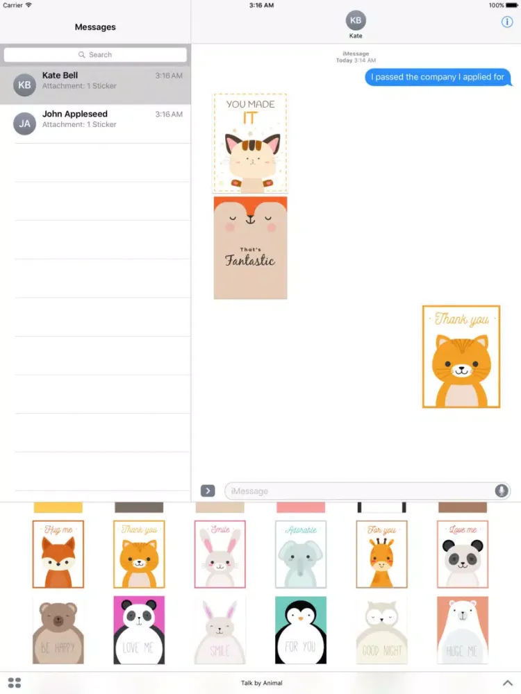 Capturas de tela do Happy Talk by Cute & Lovely Animal Characters iPad 