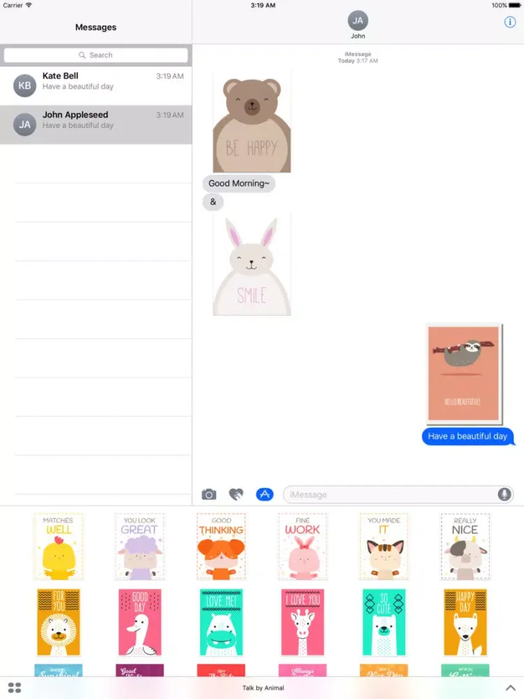 Capturas de tela do Happy Talk by Cute & Lovely Animal Characters iPad 