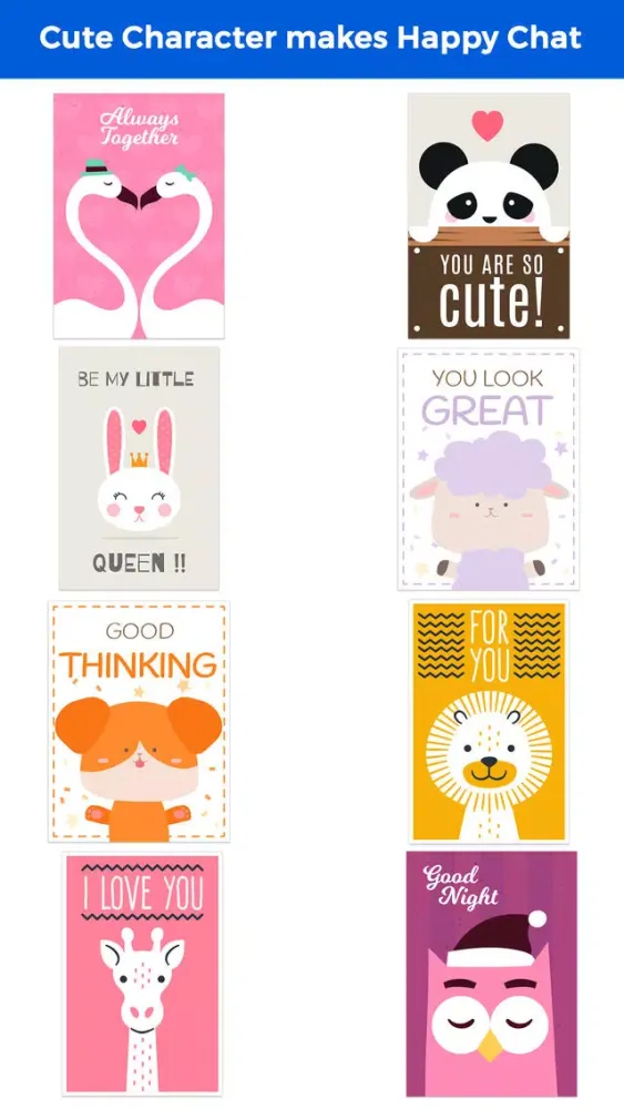 Capturas de tela do Happy Talk by Cute & Lovely Animal Characters