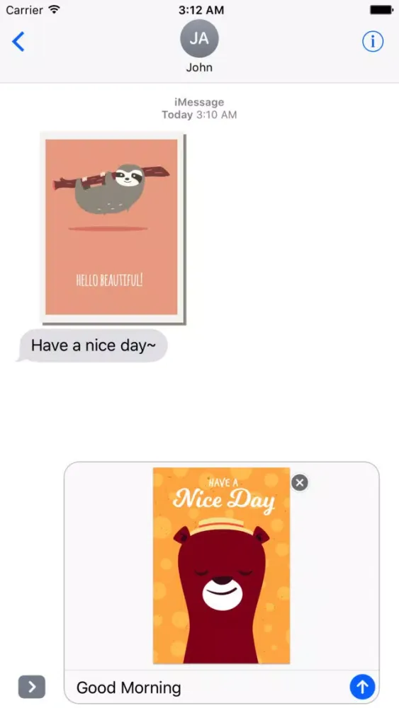 Capturas de tela do Happy Talk by Cute & Lovely Animal Characters