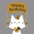 Birthday Card - Best Wishes with Cute Animals