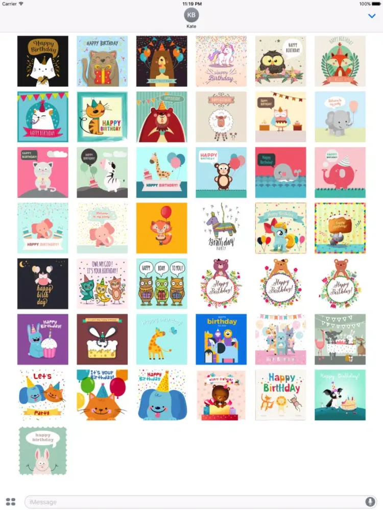 Скриншоты Birthday Card - Best Wishes with Cute Animals iPad 
