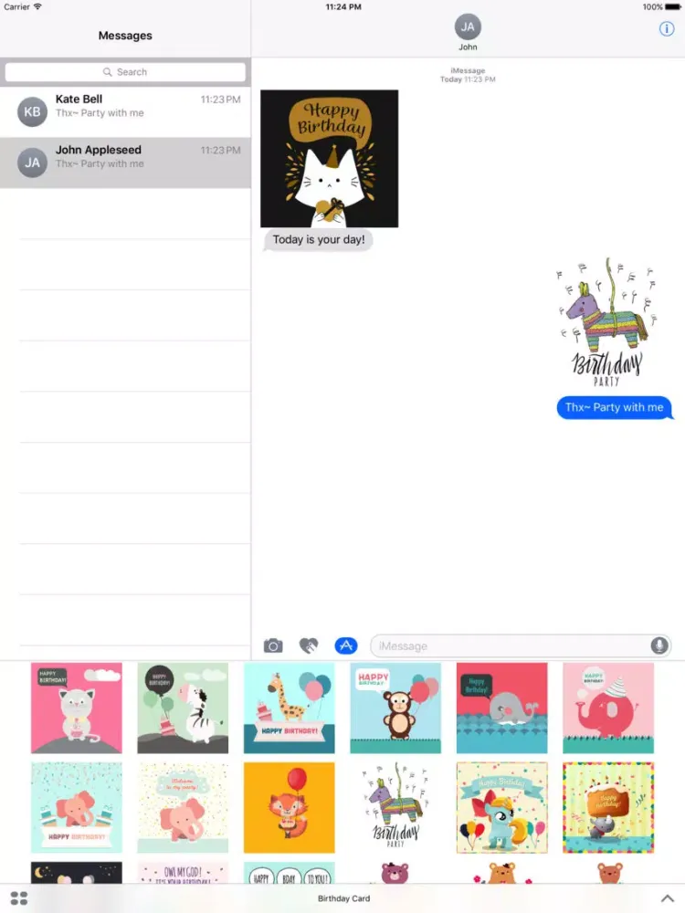 Скриншоты Birthday Card - Best Wishes with Cute Animals iPad 