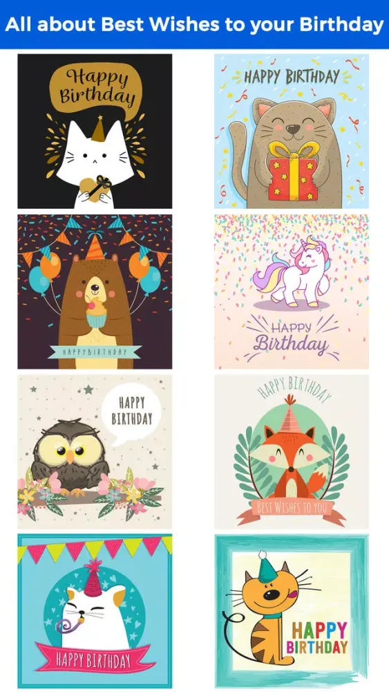 Скриншоты Birthday Card - Best Wishes with Cute Animals