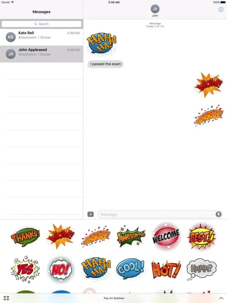 Pop Art Comic Speech Bubbles iPad  Screenshots