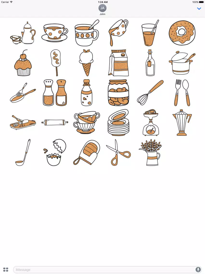 Kitchen Set - Cork Deco Stickers iPad  Screenshots
