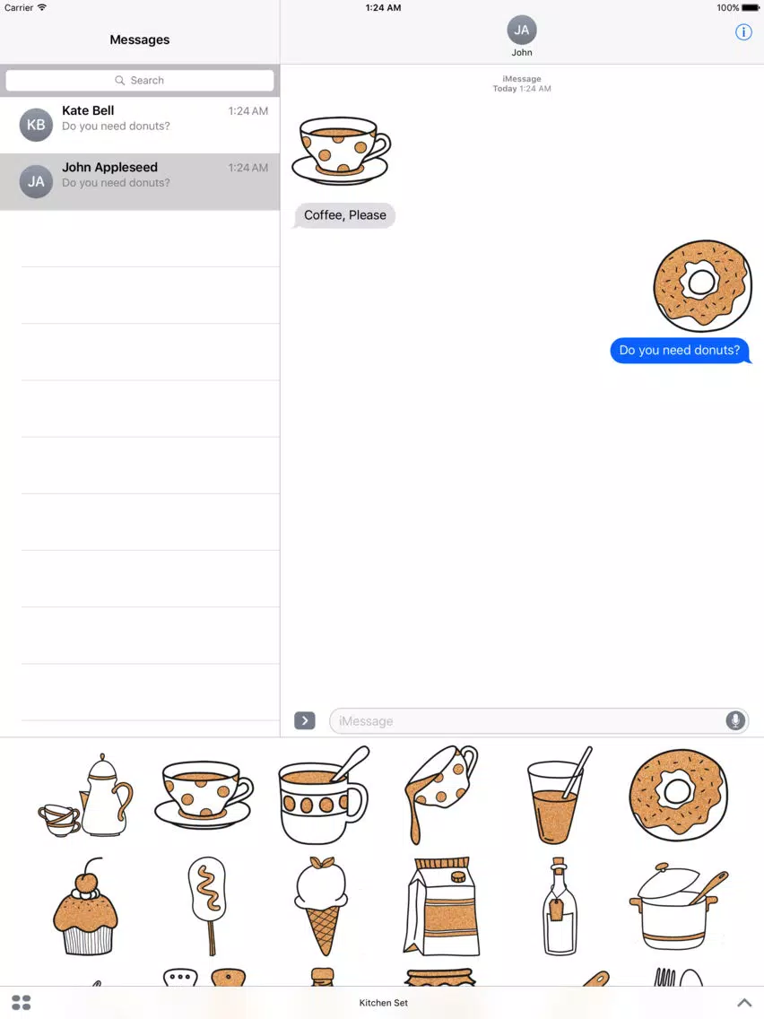 Kitchen Set - Cork Deco Stickers iPad  Screenshots