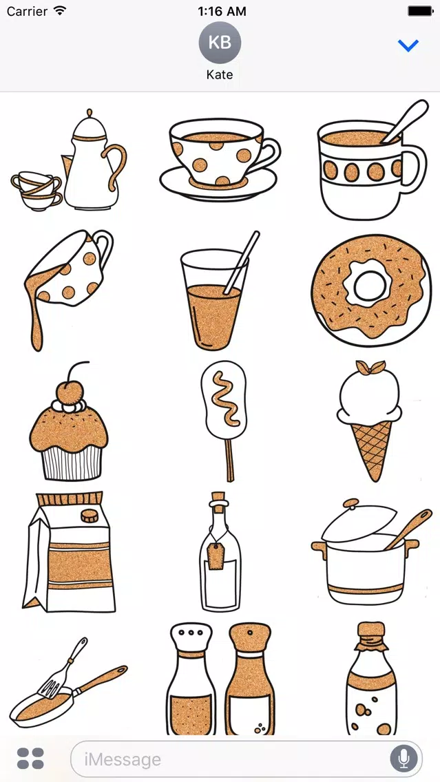 Kitchen Set - Cork Deco Stickers Screenshots
