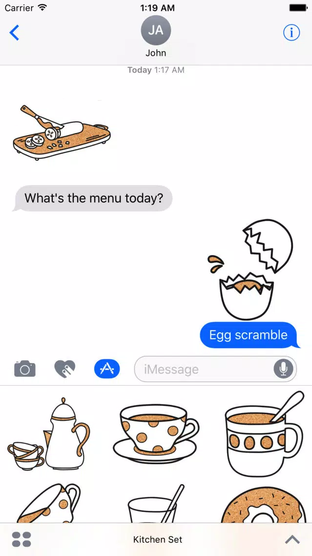 Kitchen Set - Cork Deco Stickers Screenshots