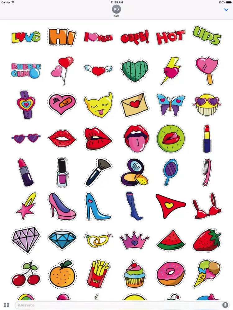 ภาพหน้าจอของ Fancy Pack - 90+ Beautiful Stickers iPad 