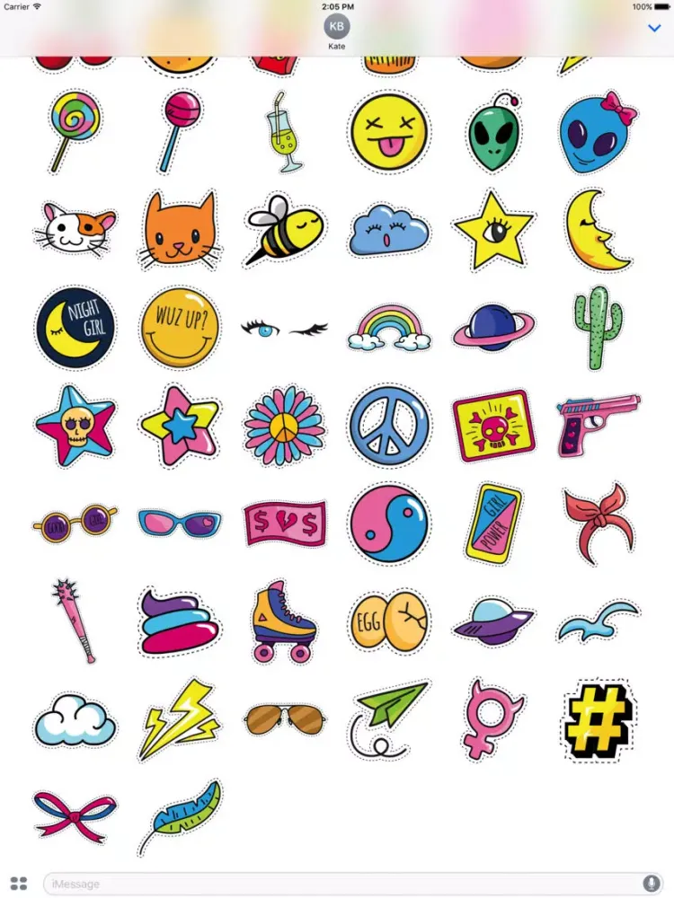ภาพหน้าจอของ Fancy Pack - 90+ Beautiful Stickers iPad 