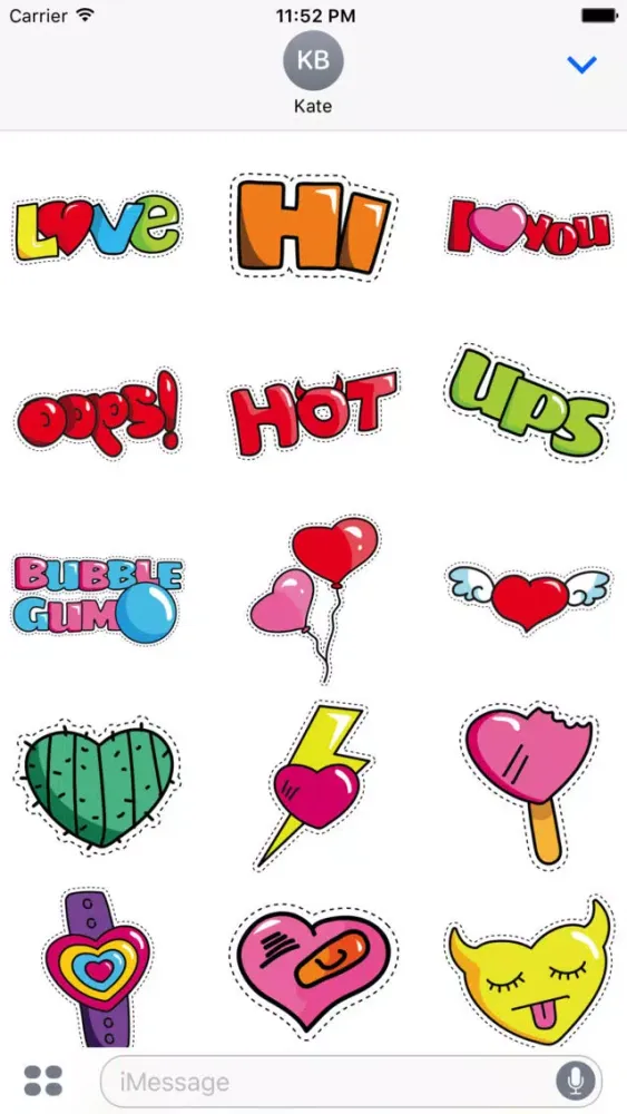 ภาพหน้าจอของ Fancy Pack - 90+ Beautiful Stickers