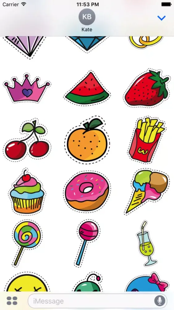 ภาพหน้าจอของ Fancy Pack - 90+ Beautiful Stickers
