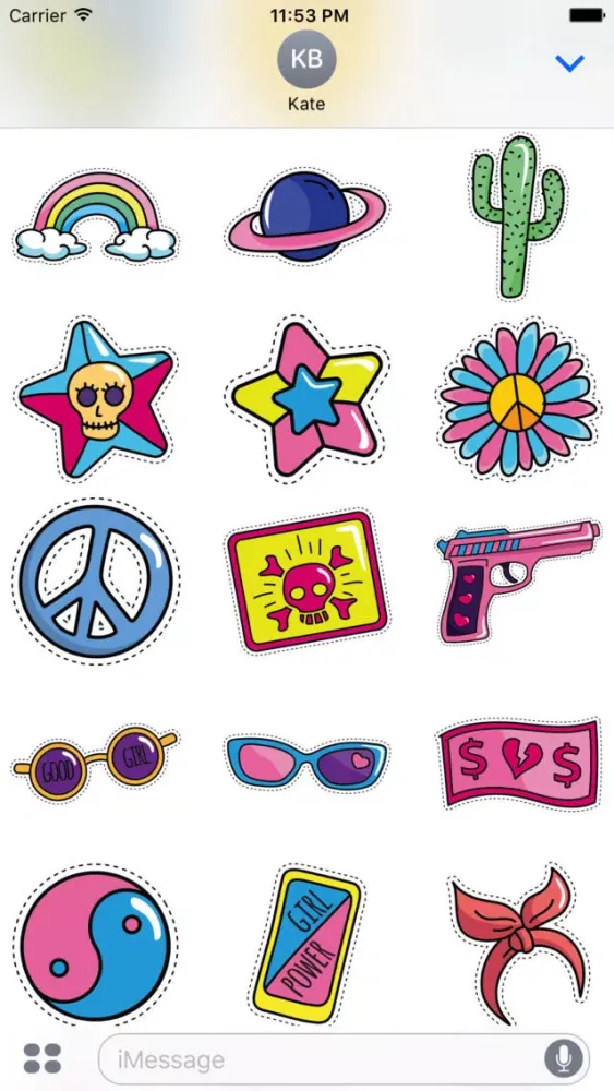 ภาพหน้าจอของ Fancy Pack - 90+ Beautiful Stickers