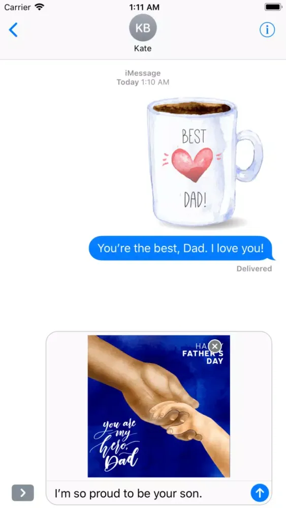 تصاویر Watercolor Happy Father's Day