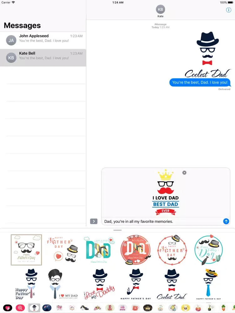 Hipster Happy Father's Day iPad  Ekran Görüntüleri