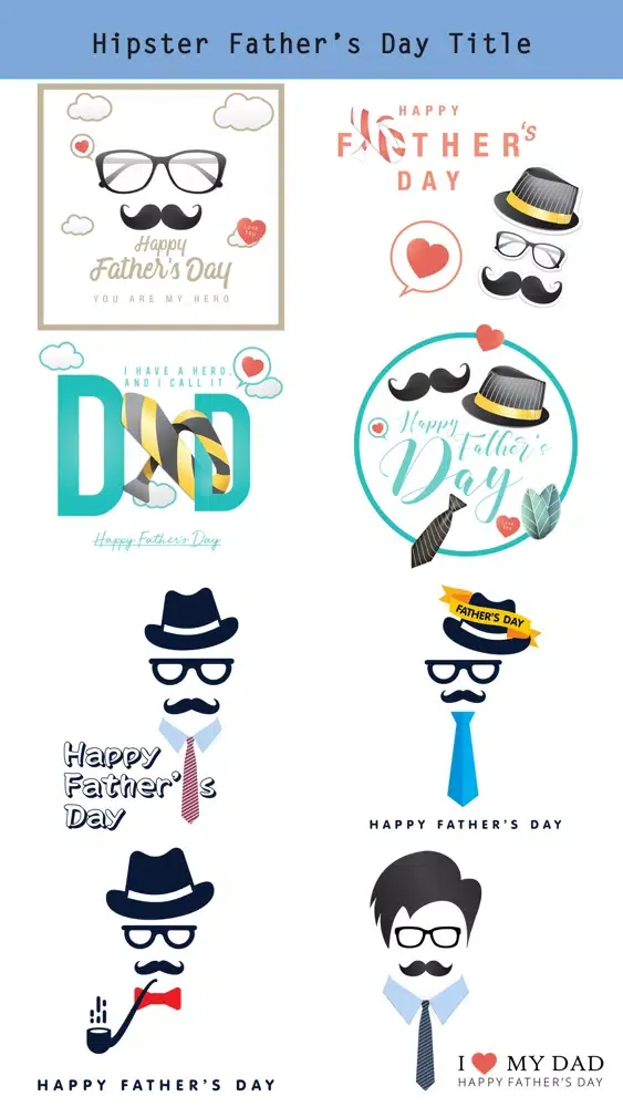 Hipster Happy Father's Day Ekran Görüntüleri