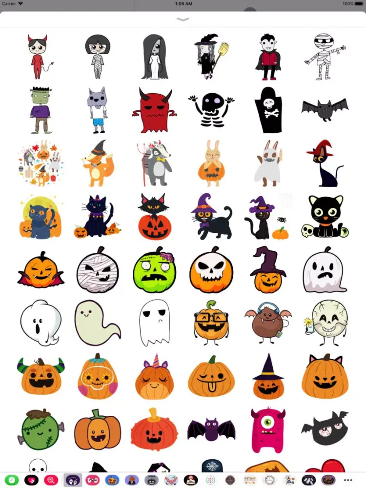 Hand Drawn Cute Halloween iPad  Screenshots