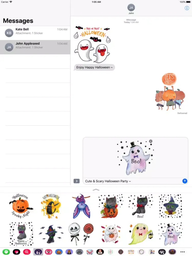 Hand Drawn Cute Halloween iPad  Screenshots