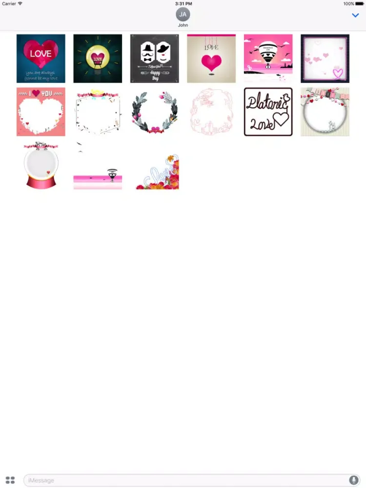 Captures d'écran de Love Card - Beautiful Lovely Card Stickers iPad 