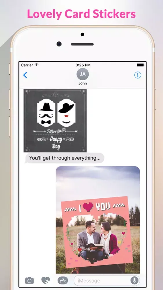Captures d'écran de Love Card - Beautiful Lovely Card Stickers