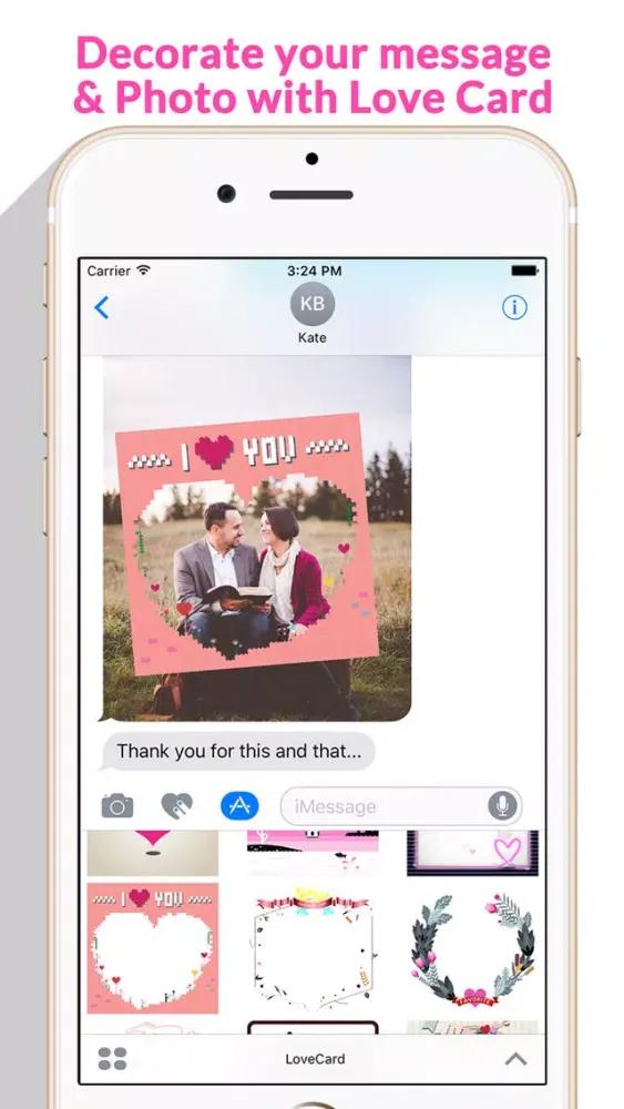 Captures d'écran de Love Card - Beautiful Lovely Card Stickers