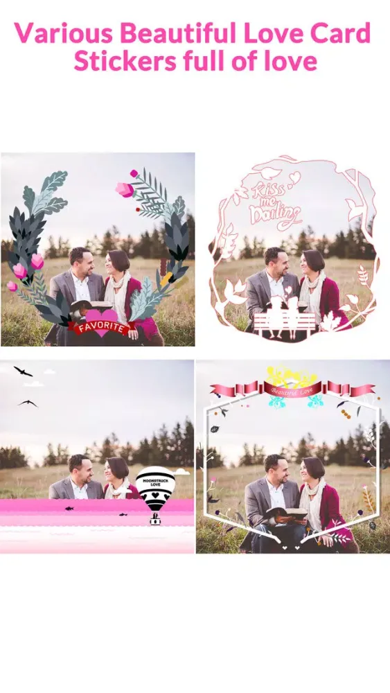 Captures d'écran de Love Card - Beautiful Lovely Card Stickers