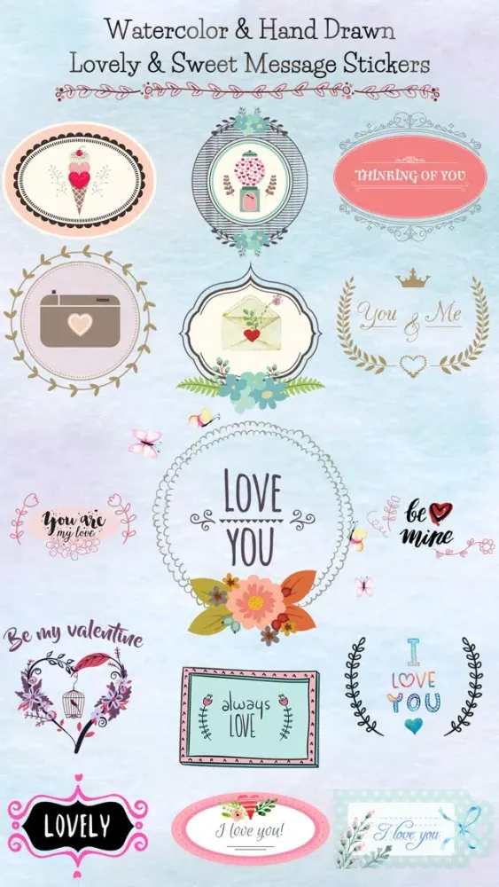 Lovely & Sweet Stickers Pack Screenshots