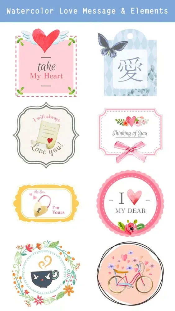 Lovely & Sweet Stickers Pack Screenshots