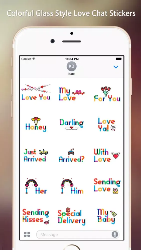 Lovely Colorful Glass Sensitive Word Stickers スクリーンショット