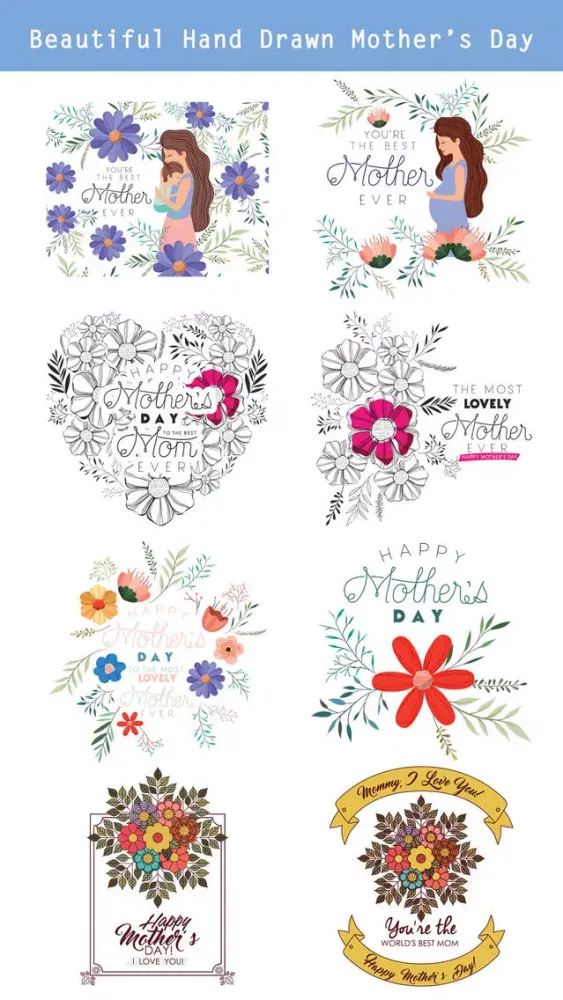 Capturas de tela do Happy Mother's Day -Hand Drawn