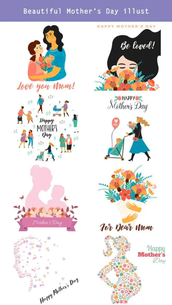 Capturas de tela do Happy Mother's Day -Hand Drawn