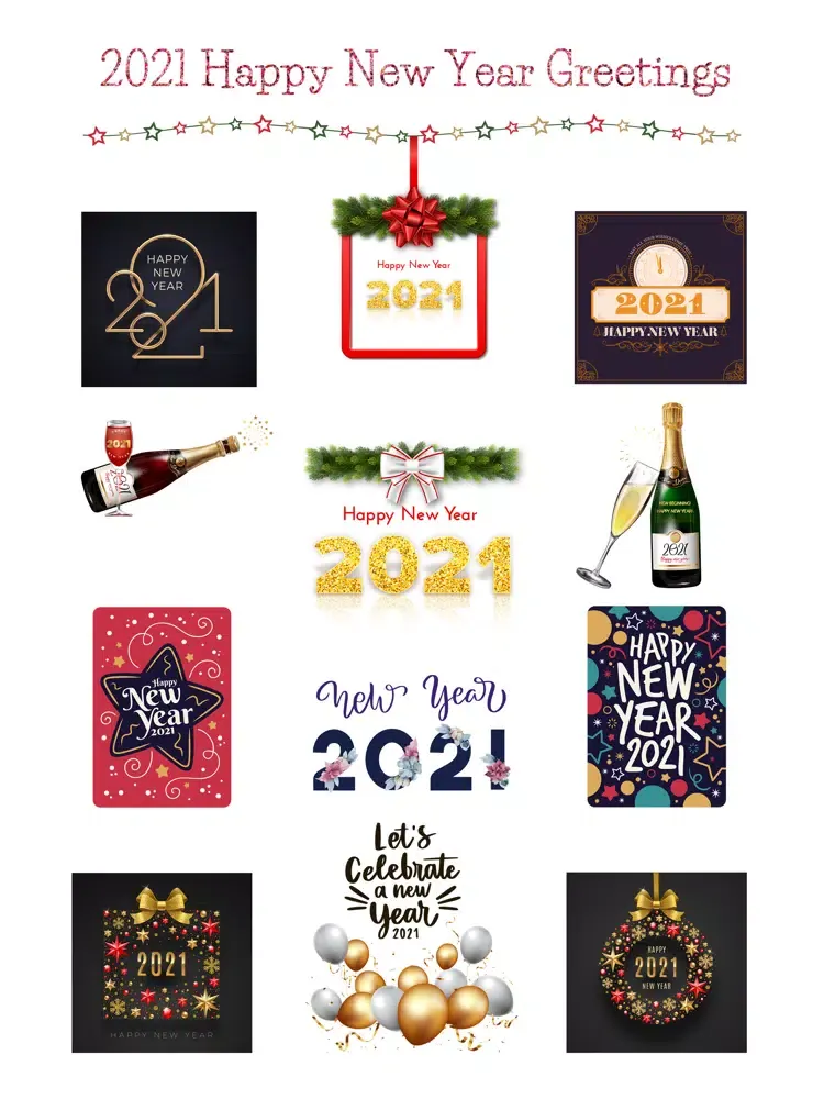 Скриншоты 2021- Happy New Year Greetings iPad 
