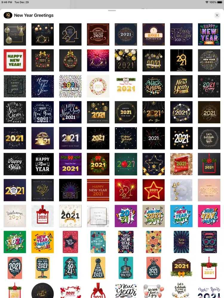 Скриншоты 2021- Happy New Year Greetings iPad 