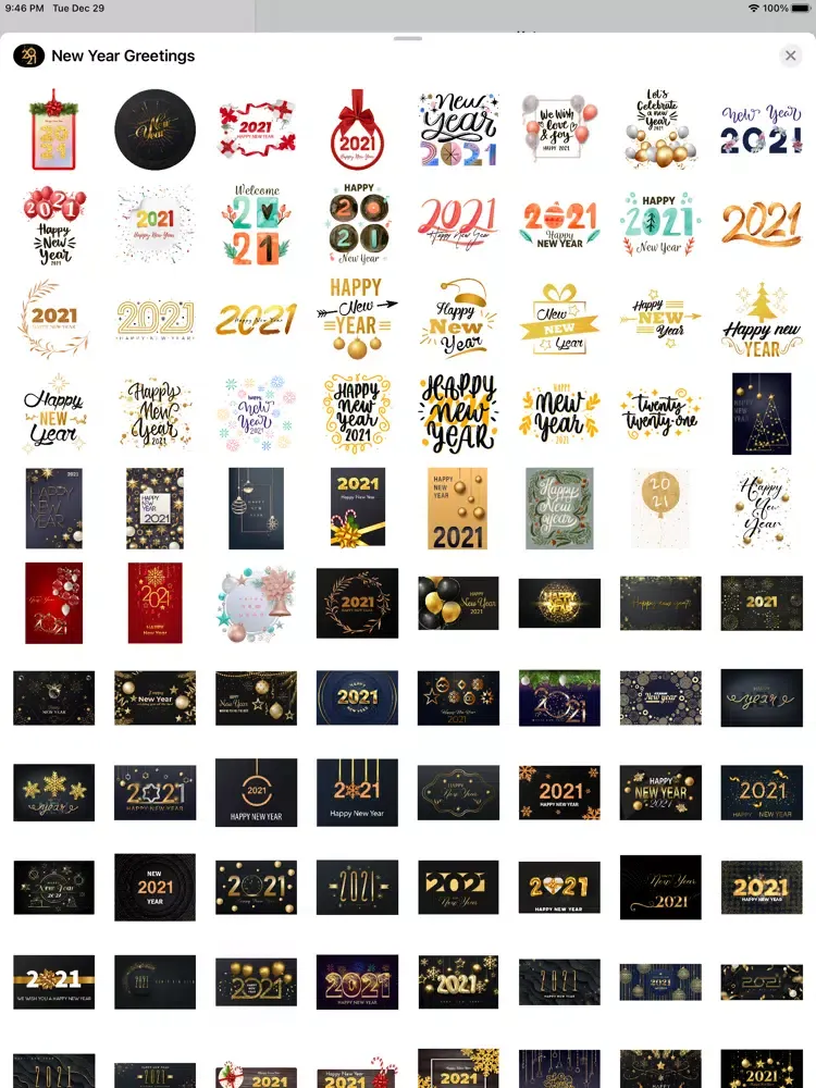 Скриншоты 2021- Happy New Year Greetings iPad 