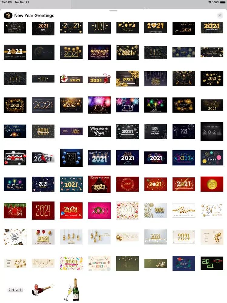 Скриншоты 2021- Happy New Year Greetings iPad 