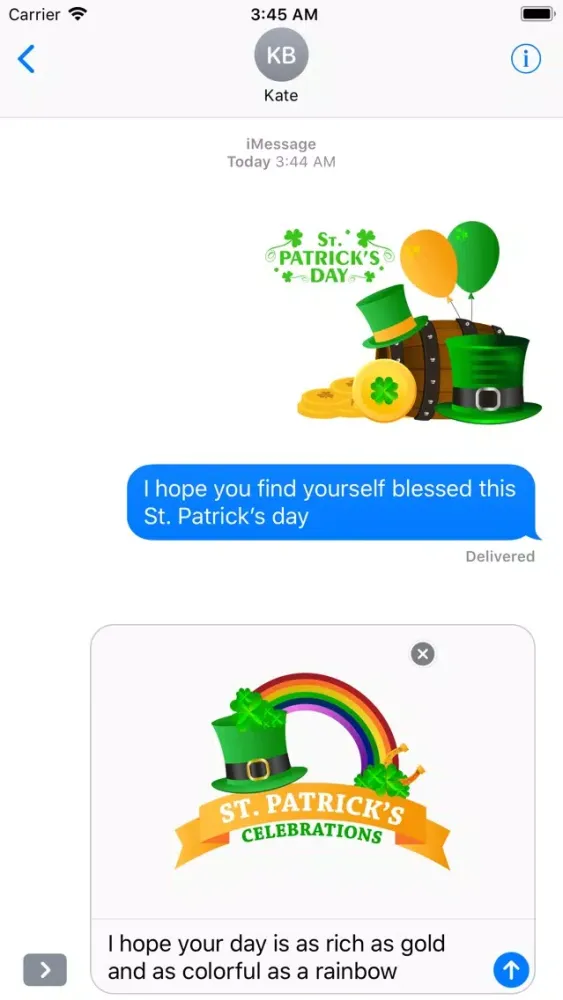 Tangkapan layar St.Patrick's Day Sticker