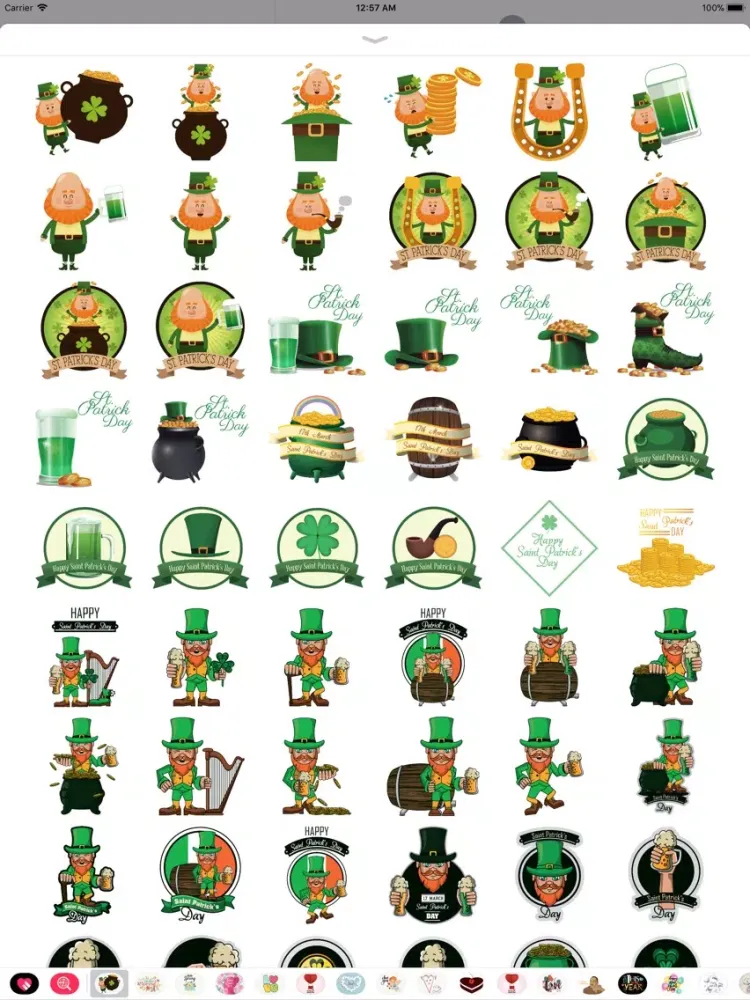Tangkapan layar Happy Saint Patrick's Day iPad 