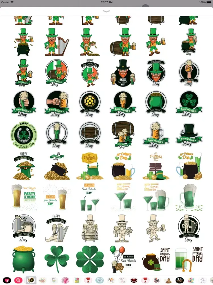 Tangkapan layar Happy Saint Patrick's Day iPad 