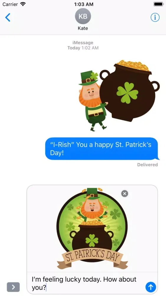 Tangkapan layar Happy Saint Patrick's Day