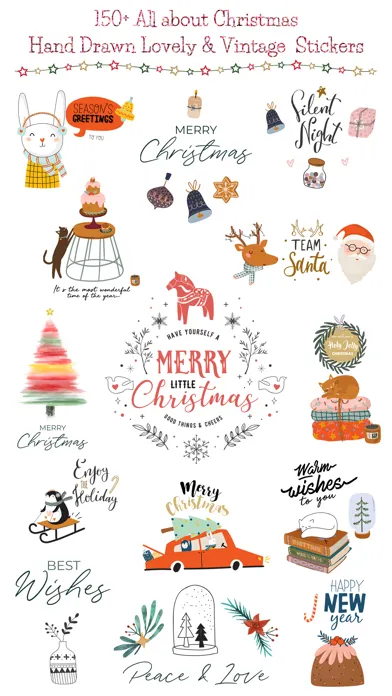 Christmas Hand Drawn Stickers স্ক্রিনশট