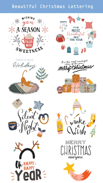 Christmas Hand Drawn Stickers স্ক্রিনশট