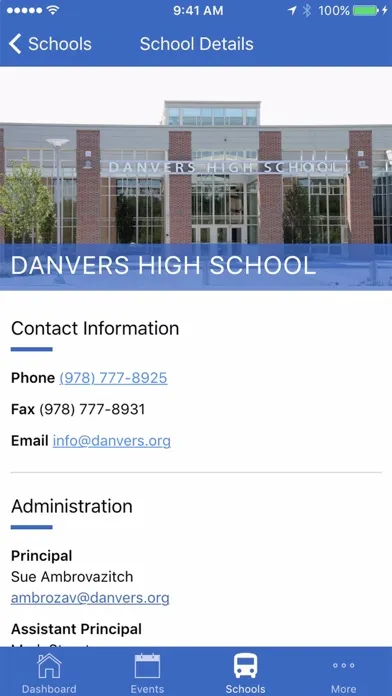 Ảnh chụp màn hình của Danvers Public Schools