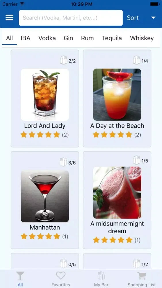 Capturas de tela do Cocktail Pro - Drink Recipes