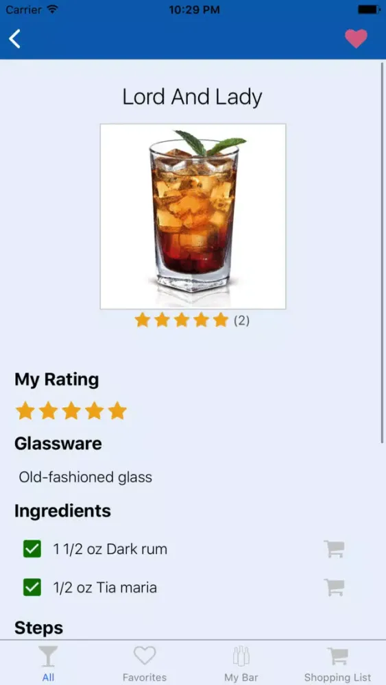 Capturas de tela do Cocktail Pro - Drink Recipes