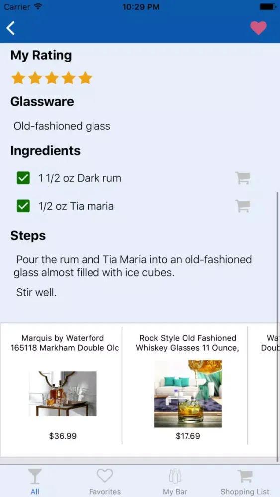 Capturas de tela do Cocktail Pro - Drink Recipes