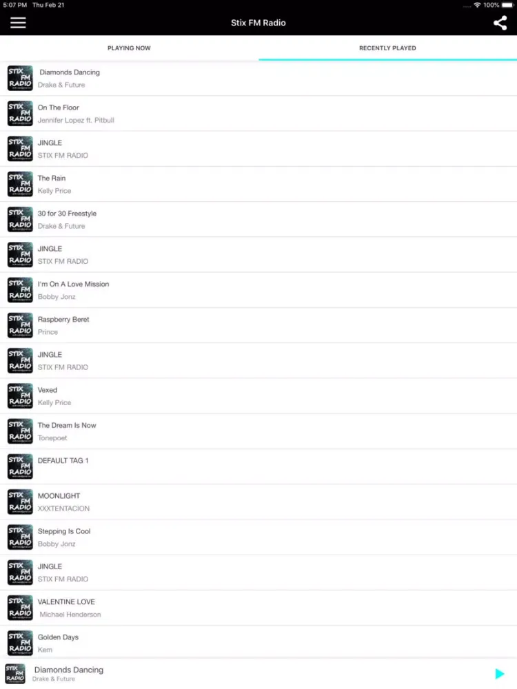Zrzuty ekranu Stix FM Radio iPad 