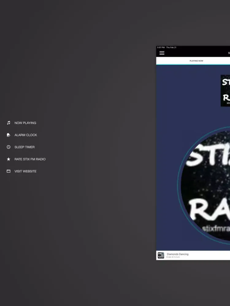 Zrzuty ekranu Stix FM Radio iPad 