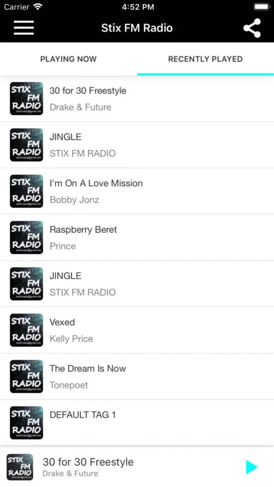 Zrzuty ekranu Stix FM Radio